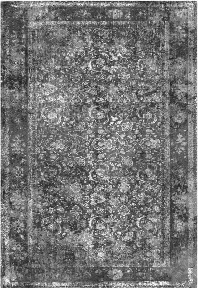 Dutch XXL Vintage Vloerkleed | Tapijt | Vin | Bloemen | Grijs | 140x200 cm