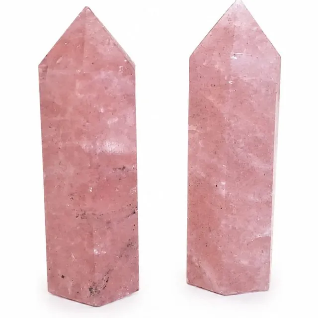 La Étoile by Letty Edelsteen Toren - Aardbeienkwarts Inclusief Intuïtiekaart Roze-Rood