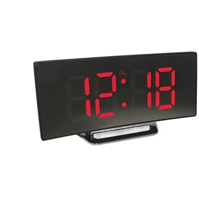 Currero Wekkerradio Op Netstroom - Digitale Klokradio - Met Projectie - Grote Cijfers - Senioren - Dubbel Alarm - Snooze - Rood Licht