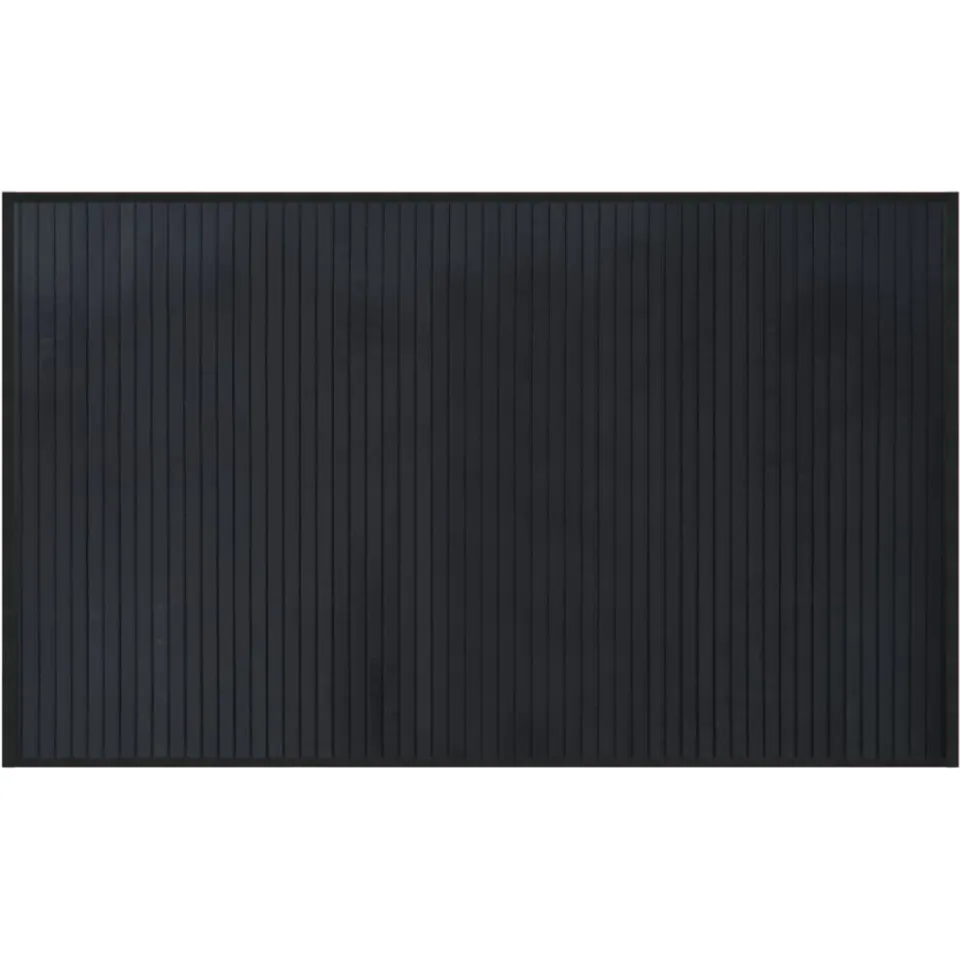 vidaXL Vloerkleed rechthoekig 60x100 cm bamboe zwart