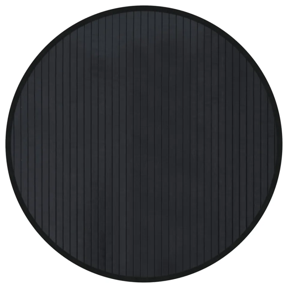 vidaXL Vloerkleed rond 60 cm bamboe zwart, foto 3