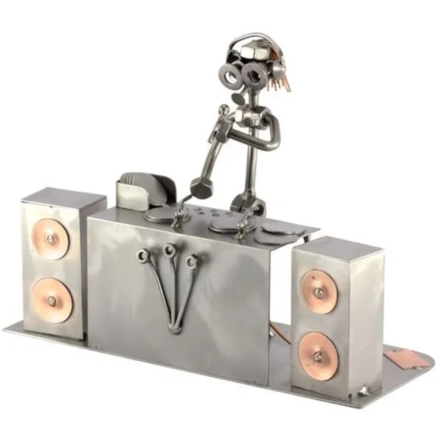 Rawa Geschenken Metalen beeld - DJ - Discjockey - Moerenbeeldje - by Rawa Grijs