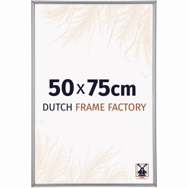 Dutch Frame Factory Fotolijst 50x75 cm - Kunststof - Zilver Hoogglans - Angers