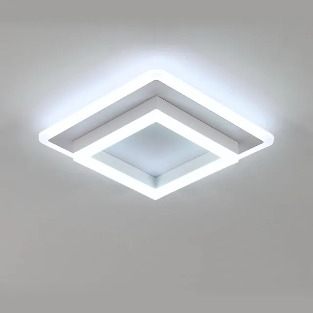 Riserva Plafondlamp Vierkant, Modern Eenvoudig LED Plafondlicht, Wit 30x30cm 30W 6500K Koud Wit Licht