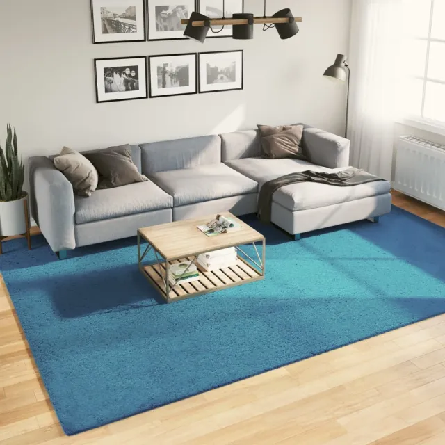 vidaXL Vloerkleed OVIEDO laagpolig 240x340 cm turquoise, foto 2