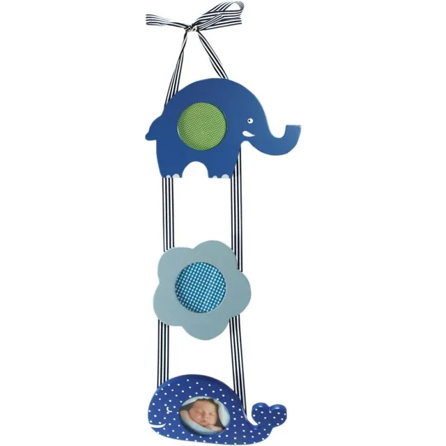 Goldbuch GOL-10329 Babyworld WALVIS fotolijst 3x 7x7 cm blauw