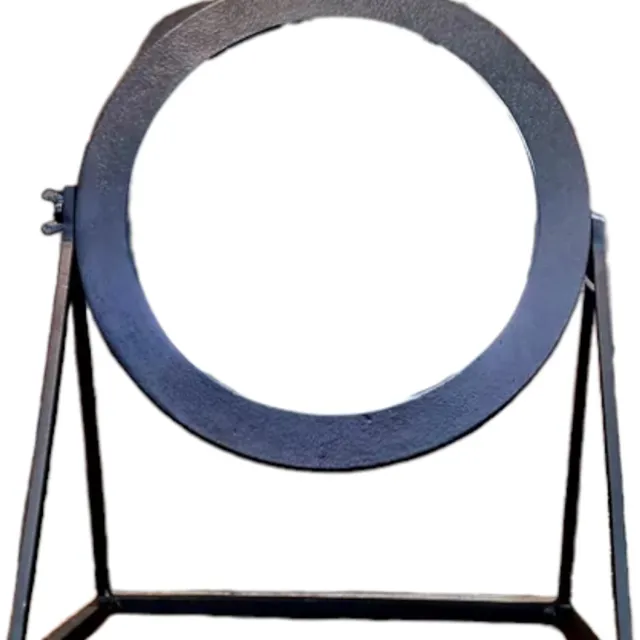 Benoa Gilbert Black Round Mirror on Standard 36 cm Zwart