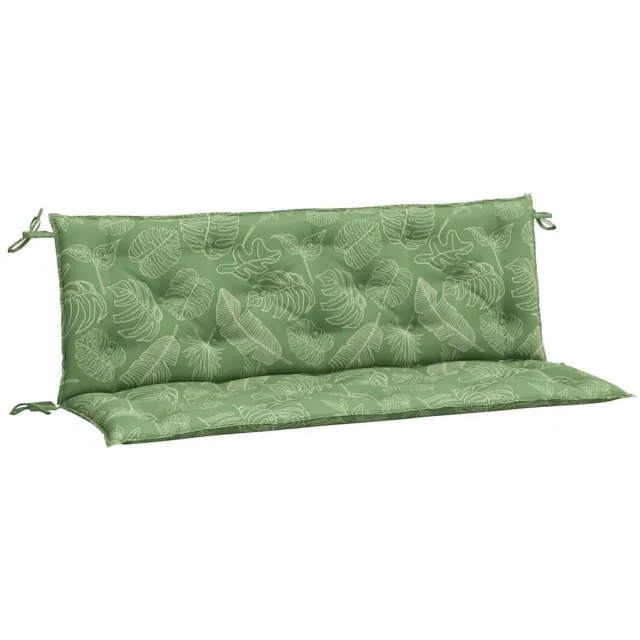 vidaXL Tuinbankkussens - 2 - st - bladpatroon - 150x50x7 - cm - stof