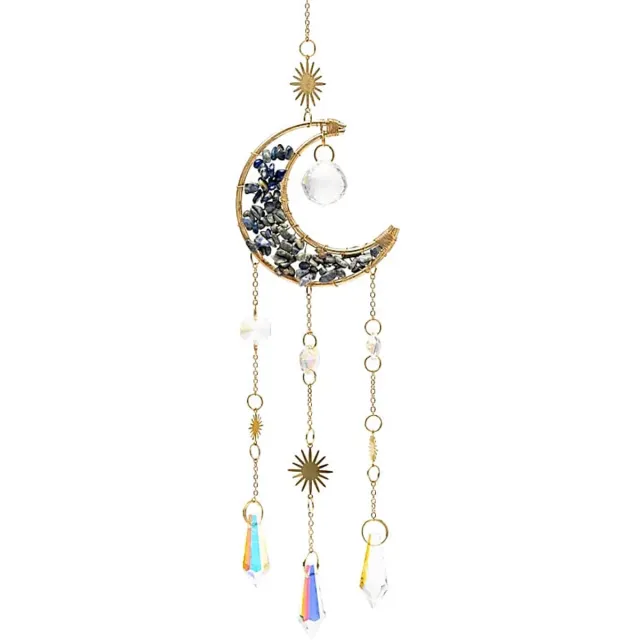 Phoenix Import Mani Bhadra Suncatcher maan met lapis lazuli - ±8 cm Multicolor