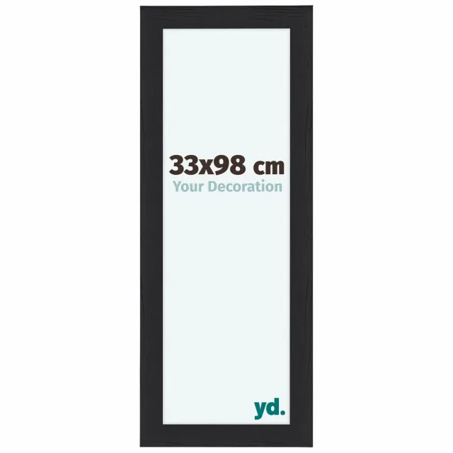 yd. Your Decoration - Fotolijst 33x98 cm - MDF - Zwart Houtnerf - Como