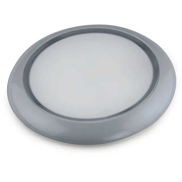 Pegasus Depot LED Plafonnière Rond Ø 150 mm 12V 24V, Wit en Blauw Nachtlicht, Waterdicht IP67, Grijs