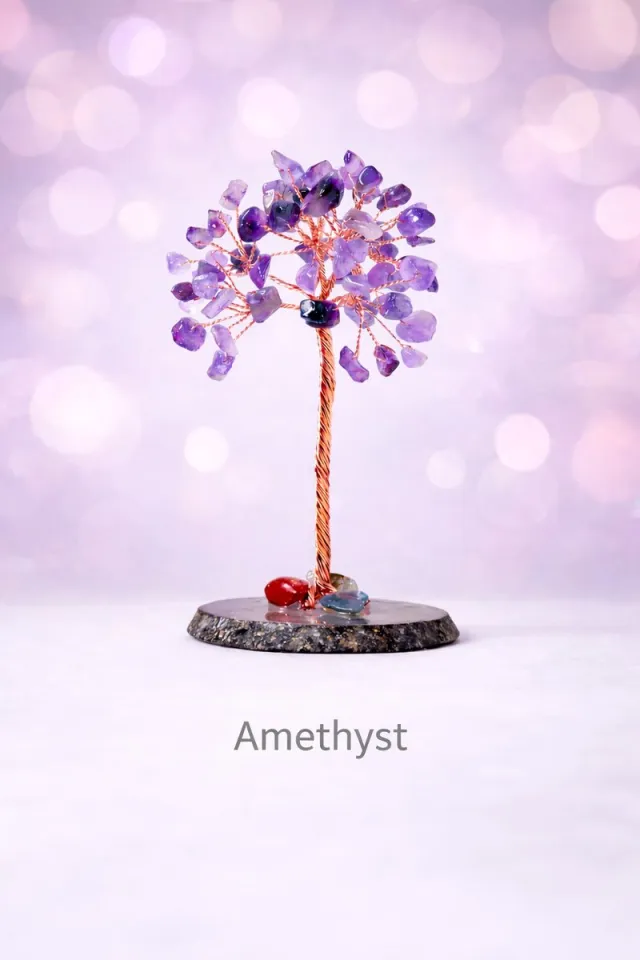 Afecto Amethist Edelsteen Boompje – Rust, Bescherming & Balans paars Amethist boompje