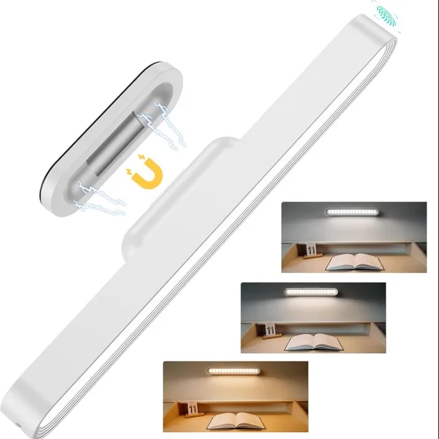 Daity Kastverlichting - oplaadbare spiegellamp - 3-kleurige - verstelbare - magnetische dimbare kastlamp met 28 leds - draadloze onderbouwlamp voor keuken - trap - nachtkastje en bureau wit