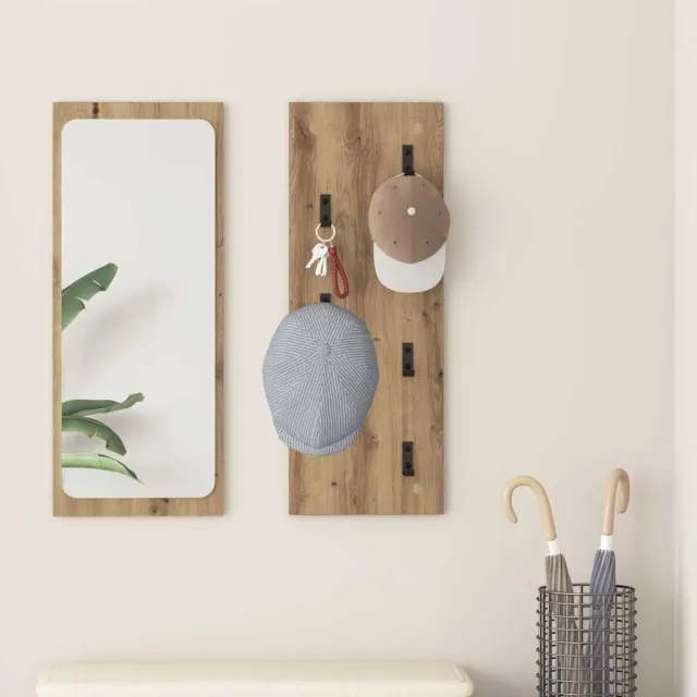 vidaXL Wandgemonteerde kapstok Artisan Eiken 30 x 1,5 x 80 cm Bruin