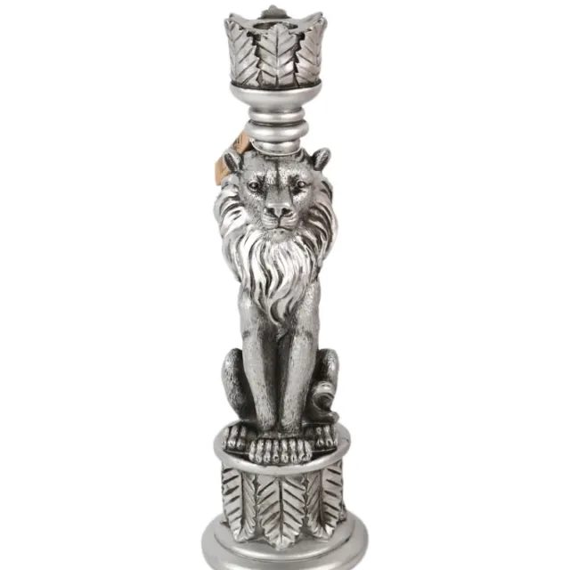 Dijk Collections kaarsenhouder leeuw Zilver