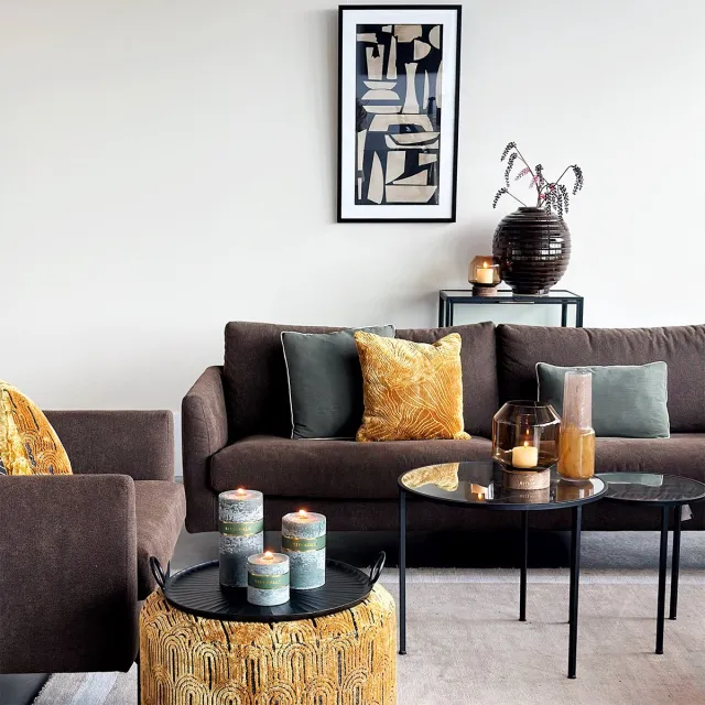 Riverdale Kussen Nona print 2 45x45cm goud