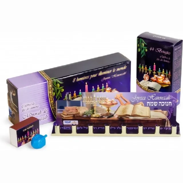 Bassad Tin Candle Menorah (Aluminium) Waxberger/Bassad Design Goldish