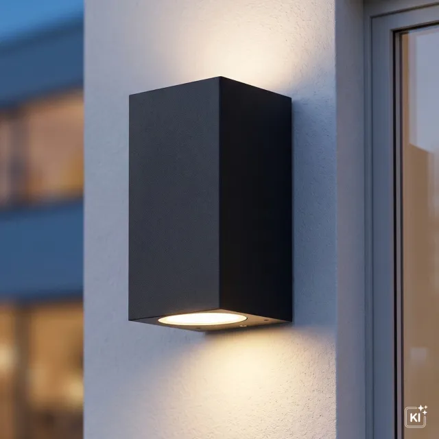 Licht Erlebnisse Licht-Erlebnisse - Aalborg - Wandlamp - IP44 - GU10 - van - Aluminium glas - in - Zwart