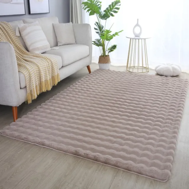 TapisTrend Antislipmatten Beige Binnenkleed, gemaakt van katoen, voor de woonkamer, modern design, slijtvast en duurzaam