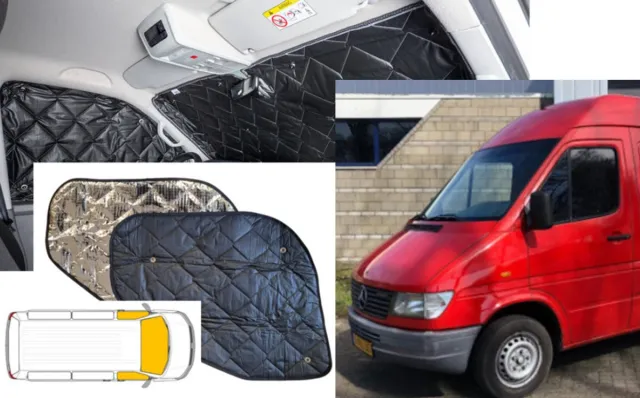 Geschikt voor Mercedes sprinter Raamisolatie Mercedes Sprinter 1995-2006 Black Line uitvoering 9 Laags tegen hitte en kou voorzijde ramen (3 delig)