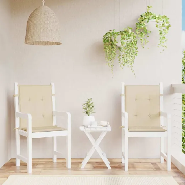 vidaXL Tuinstoelkussens lage rug 2 st 100x50x3 cm oxford stof beige
