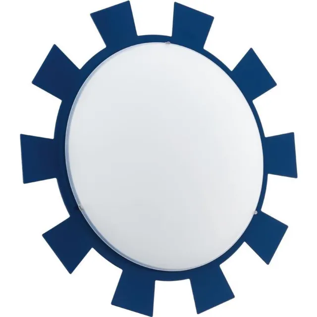 EGLO Leonie - Plafonniere - 1 Lichts - Ø350mm. - Blauw - Wit Gelakt
