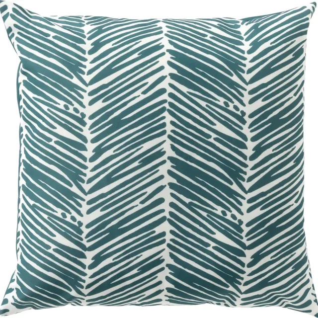Dutch Decor DEAN - kussenhoes outdoor 45x45 cm - waterafstotend en uv-bestendig - gestreept - Sagebrush Green - groen, wit