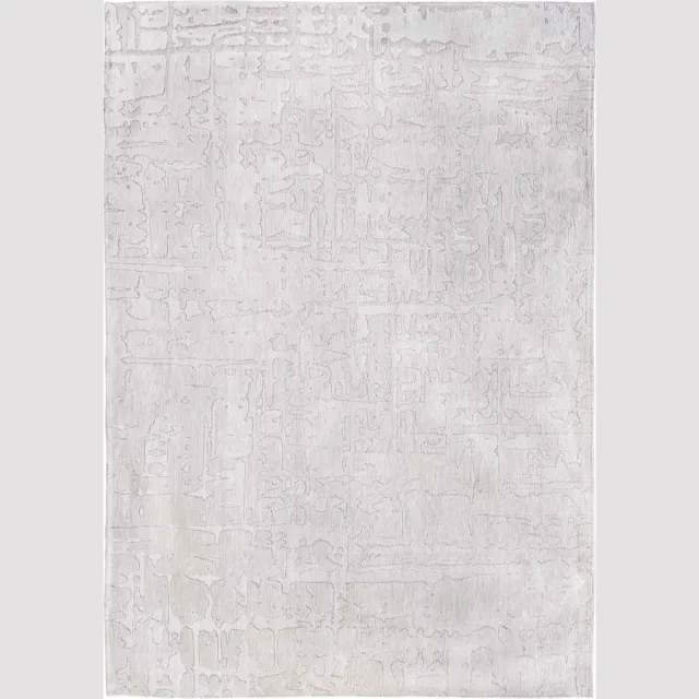 Louis de Poortere Wasbaar Binnen & Buiten Vloerkleed - 140 x 140 cm - Louis De Poortere Baobab Tsingy Oyster - Laagpolig Tapijt - Gerecycled PET - Made in Belgium - Circulair Grijs
