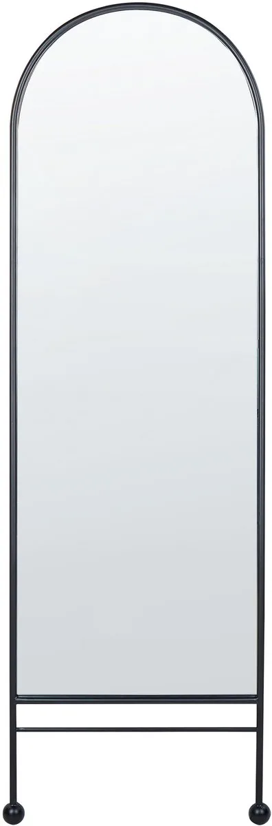Beliani JARNAGES - Wandspiegel - Zwart - 45 x 145 cm - Ijzer
