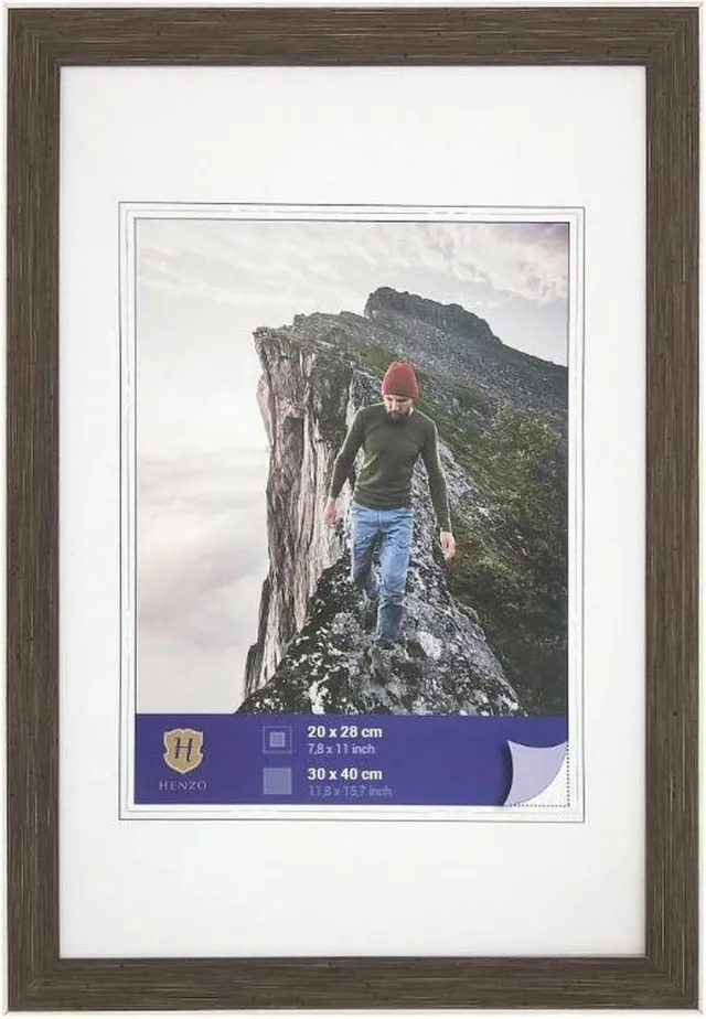 Henzo Fotolijst - Henzo - Edge - Fotomaat 30x40 cm - Donkerbruin