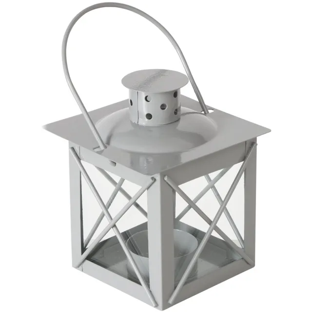 Boltze Home Theelichthouder, metalen handvat, FAROL Lichtgrijs