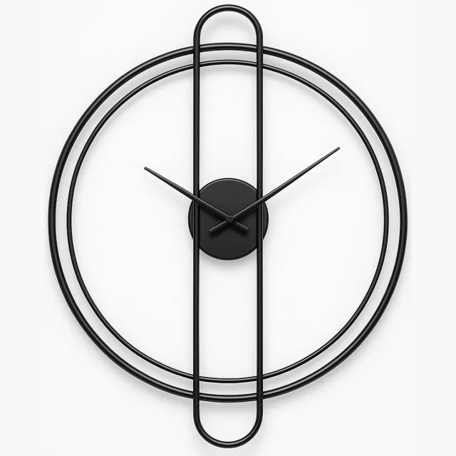zeck home Zeckhome Nordic Majesty Luxe Design Wandklok – 67 cm – Stil Quartz Uurwerk – Zwarte & Gouden Wijzers