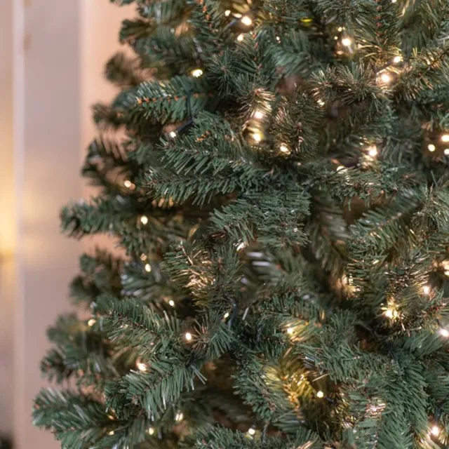 Luksus Kerstboomverlichting warm wit - 200 LED lampjes 14 meter - 8 lichteffecten - dubbele timer - ip44 voor binnen en buiten