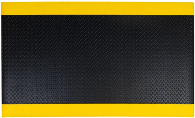 base + Anti vermoeidheidsmat Economic Diamond 90x150cm Black/Yellow