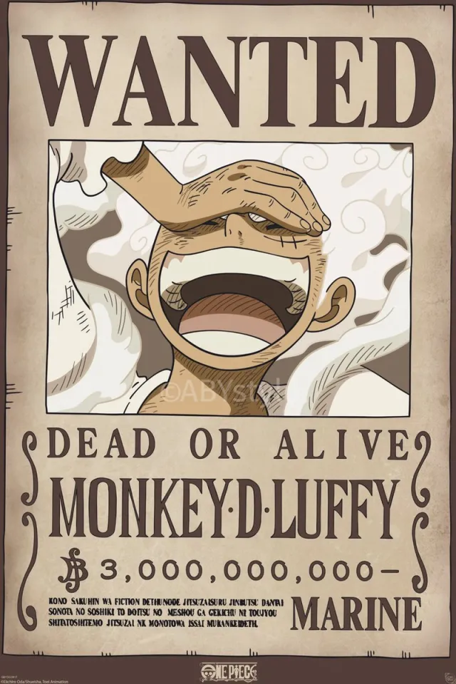 ABYSTYLE Poster One Piece - Wanted Luffy Wano 61x91,5cm Divers