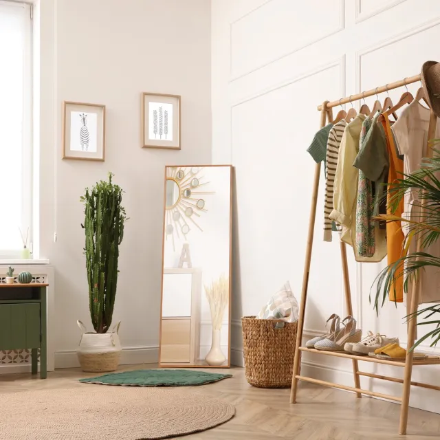 STILVORA Spiegel – 125 x 45 cm – Met Houten Lijst – Naturel – Rechthoekige Wandspiegel Voor Slaapkamer, Hal Of Woonkamer – Ook Leunend Te Gebruiken