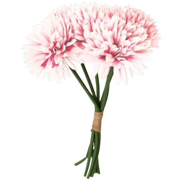 CHAKS Kunstbloemen boeket dahlia - licht roze - 26 cm - bloemstuk - onderhoudsvrij Lichtroze