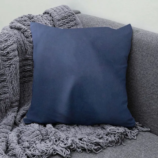 Estella 635 - Sierkussenhoes - Zwitsers katoensatijn - Saffierblauw - 40 x 40 cm