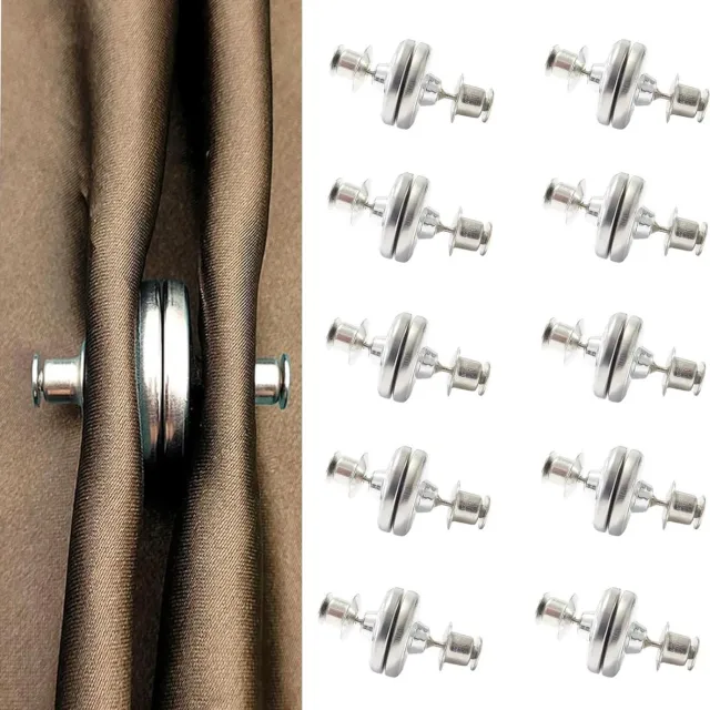 By Shane ByShane - Gordijnbevestigingen Set van 10 Stuks | Magnetische Sluitingen | Voor Transparante, Zware en Verduisterende Gordijnen Any