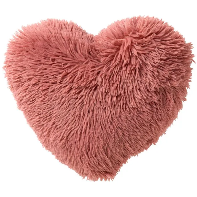 Textino HART - sierkussen 40x45 cm - hartjeskussen - fluffy - Mauveglow - roze