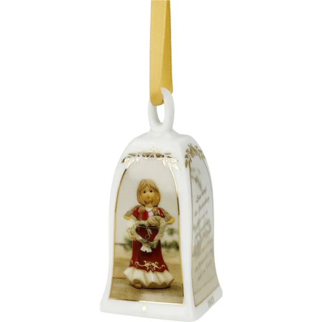 Goebel Kerst | Decoratief beeld / figuur Jaarklok 2023 | Porselein - 7cm