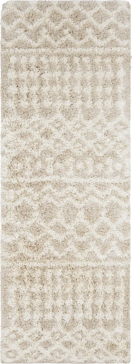 Surya Nour vloerkleed hoogpolig shaggy boho beige ivoor