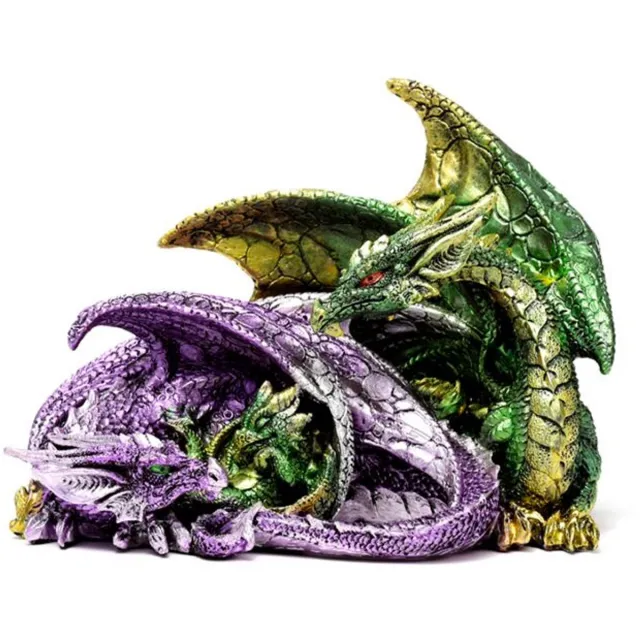 puckator Enchanted Nightmare Draken Familie – Decoratief Beeld paars groen