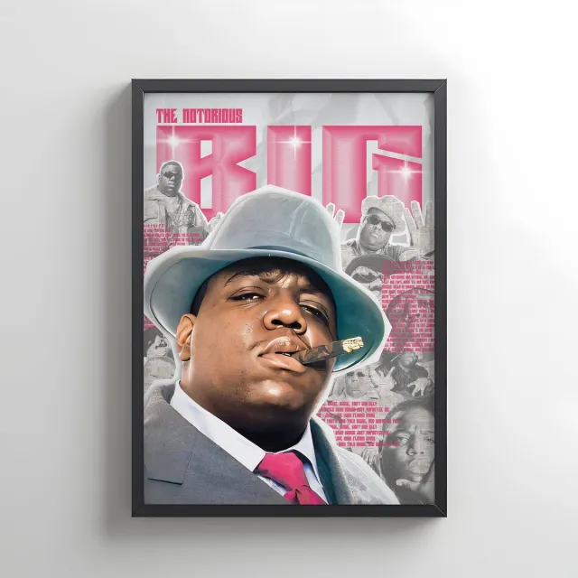 Lxry S.G.C The Notorious BIG poster zwart
