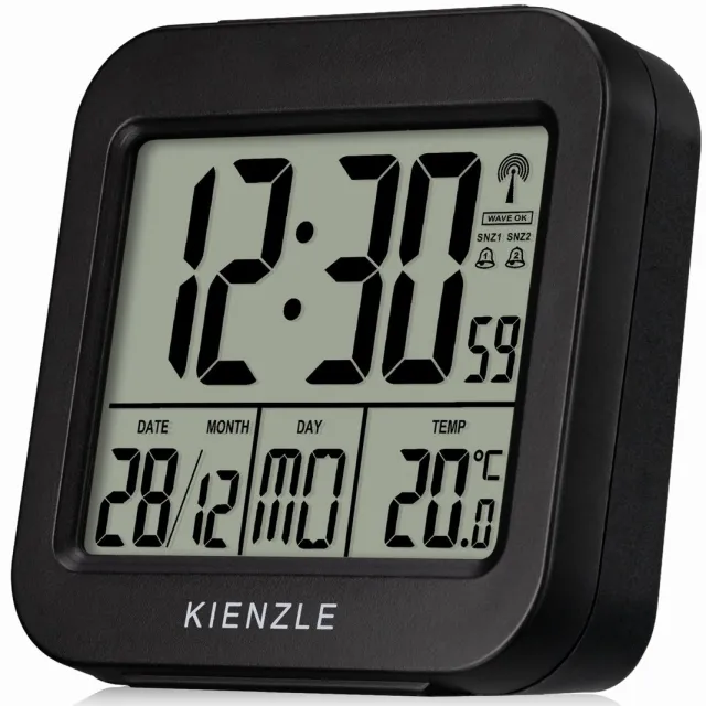 Bresser Kienzle Wekker - Reiswekker - Temperatuur - Zwart