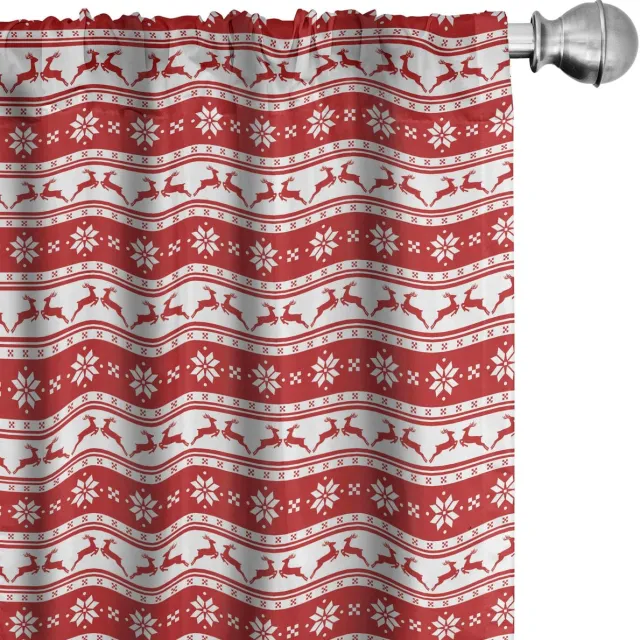 ABAKUHAUS Voorhangen – 2x75x225 cm – Mikrofaser – Ruby-Wit