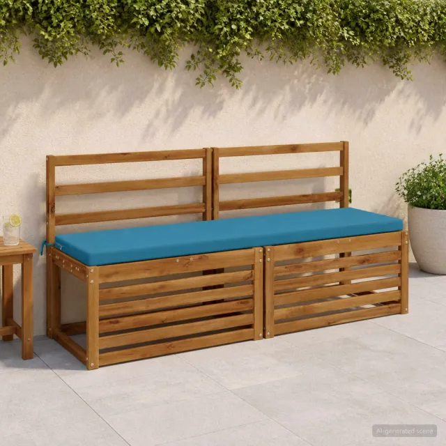 vidaXL Bankkussen SOEST 100% Polyester Lichtblauw 150 x 40 x 5 cm