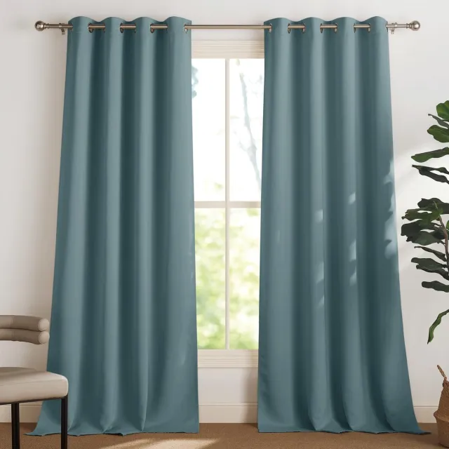 Ibenzoa Stijlvolle Verduisteringsgordijnen met Isolerende Eigenschappen voor Optimale Comfort en Privacy Arctisch blauw