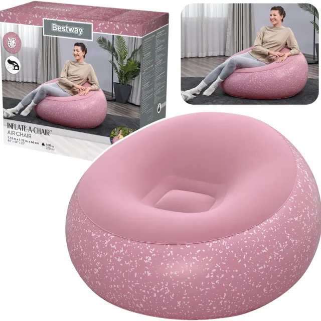 Bestway Opblaasbare stoelzitting roze Inflate A Chair Bestway 75155