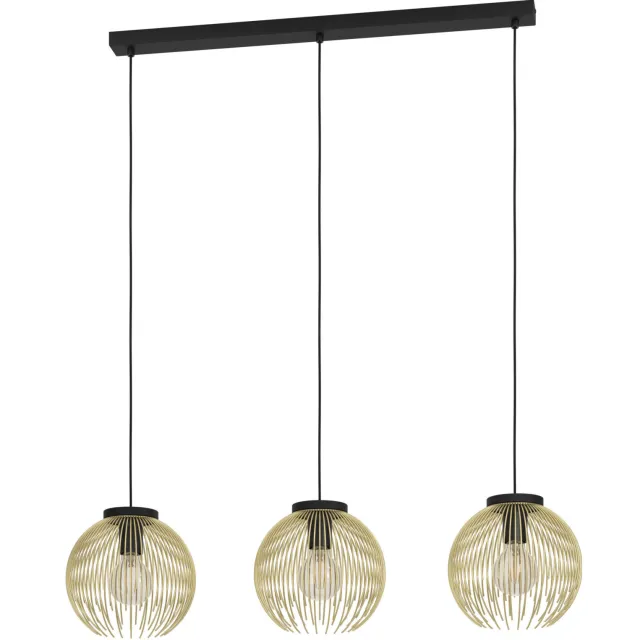 EGLO Venezuela Hanglamp - E27 - 93.5 cm - Goud|Zwart Zwart;Goud;